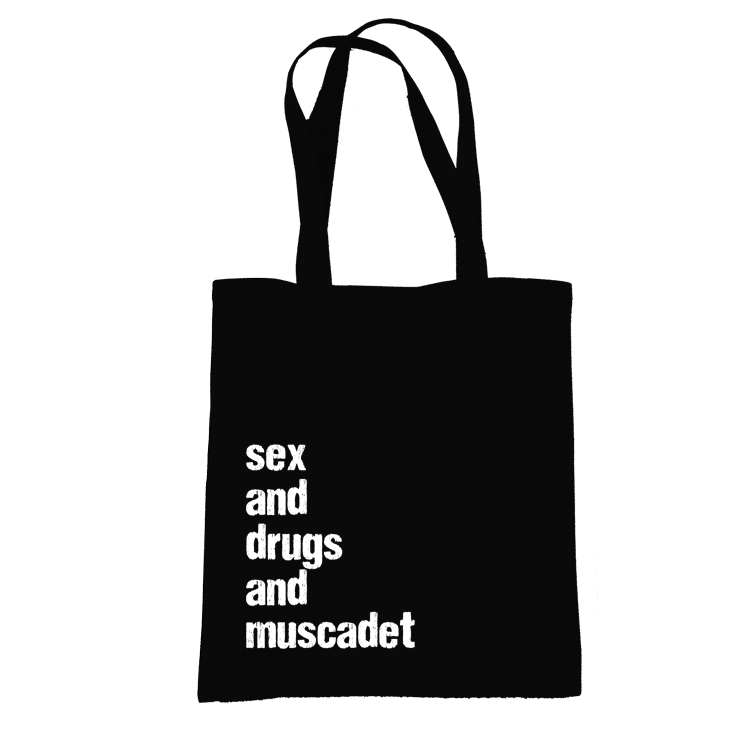 Sex And Drugs And Muscadet Tote Bag Black Factory 